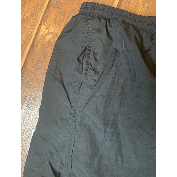 Reebok Track Pants Men Sz Large Black White Zipper Ankle Athletic String Missing - Picture 5 of 10